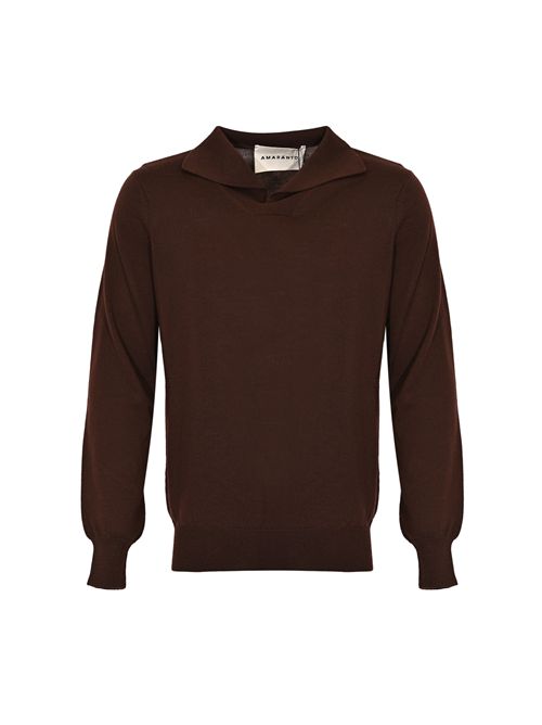 Maglione con collo a Polo Moro AMARANTO | B9F002569