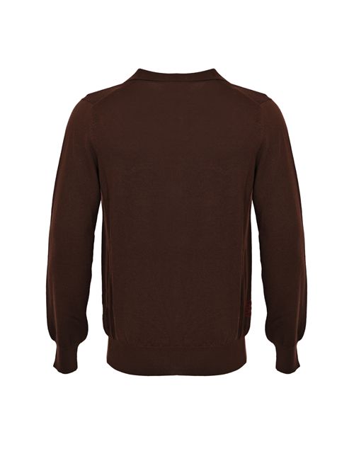 Maglione con collo a Polo Moro AMARANTO | B9F002569