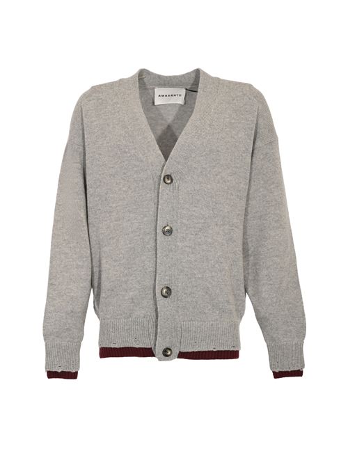 Cardigan in pura lana AMARANTO | B9F0047430