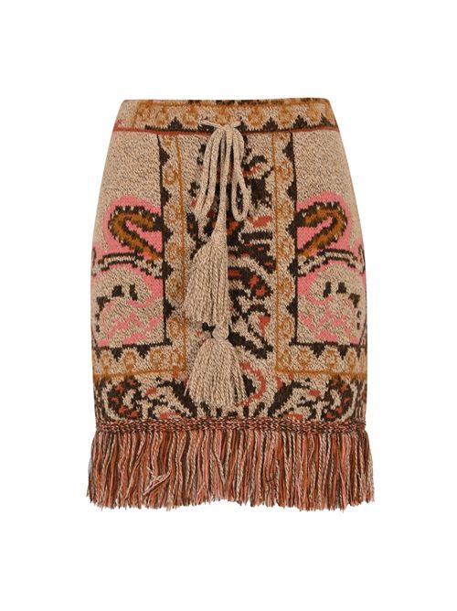 Gonna in maglia di misto lana jacquard AMOSA | A25FWGM01U.V.