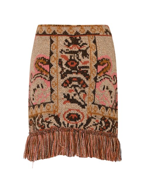 Gonna in maglia di misto lana jacquard AMOSA | A25FWGM01U.V.