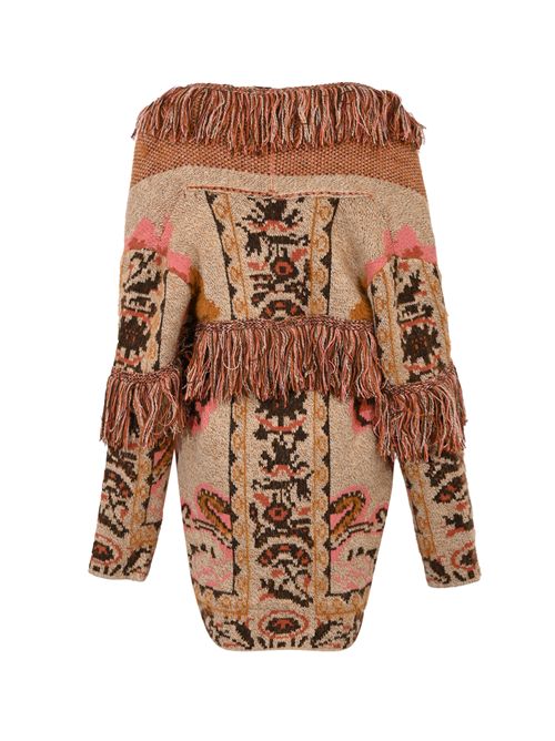 Cardigan in maglia misto lana jacquard AMOSA | A25FWMA01U.V.