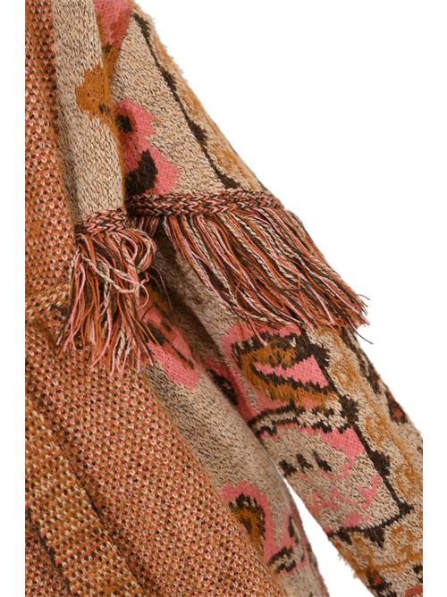 Cardigan in maglia misto lana jacquard AMOSA | A25FWMA01U.V.