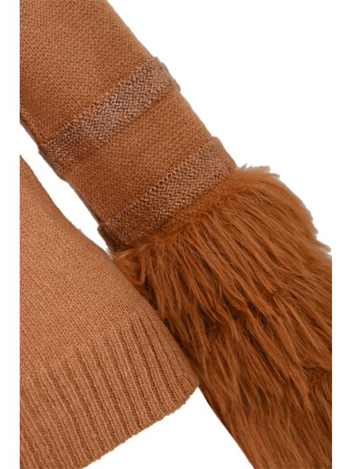 Maglia in misto lana con frange AMOSA | A25FWMA60CAMELL