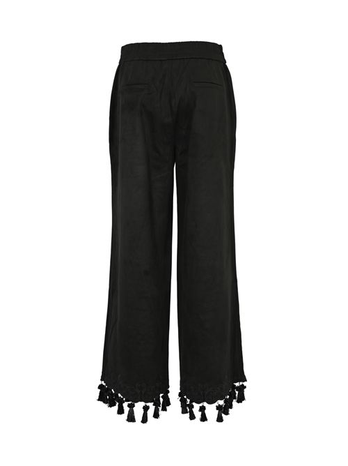 Pantalone in misto cotone con pendenti AMOSA | A25FWPA09NERO