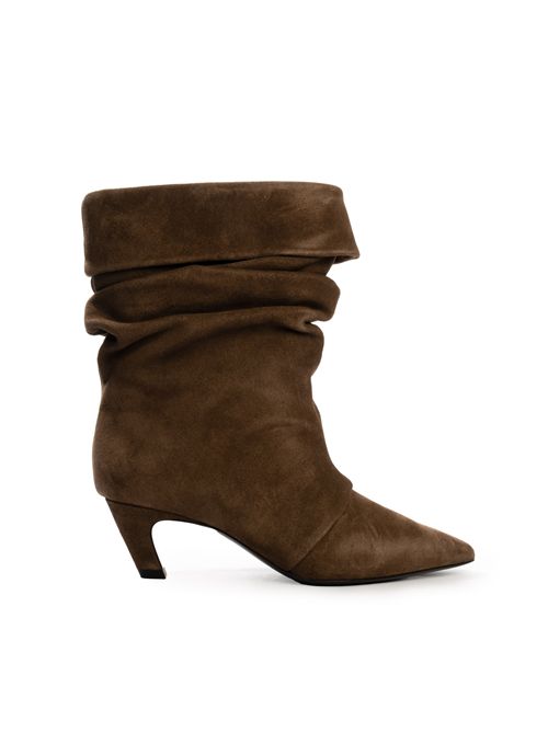 Stivaletto Virgee in suede Ash | VIRGEE01