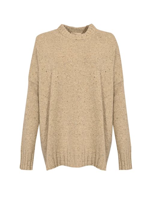 Maglione in misto lana e viscosa Nocciola ATOMO | AI25AFD2827