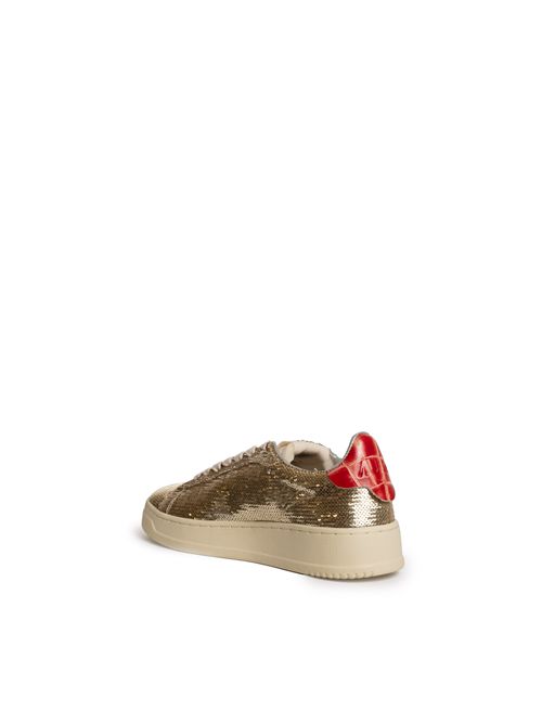 Sneakers Dallas Low Sparkling in paillettes Platinum AUTRY | ADLWTI03