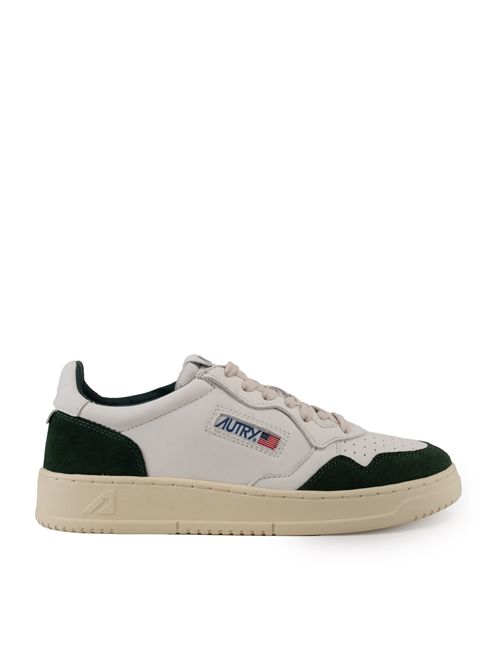Sneakers Medalist Low in pelle di capra e suede White/Bottle AUTRY | AULMGS42