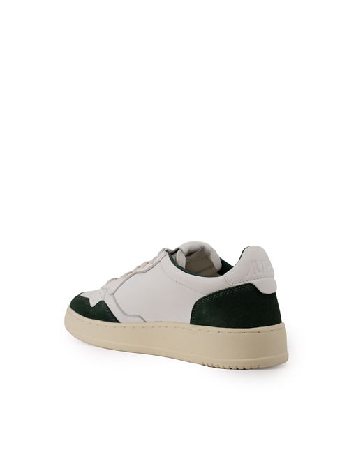 Sneakers Medalist Low in pelle di capra e suede White/Bottle AUTRY | AULMGS42