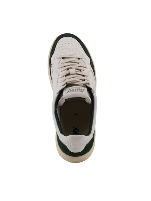 Sneakers Medalist Low in pelle di capra e suede White/Bottle AUTRY | AULMGS42