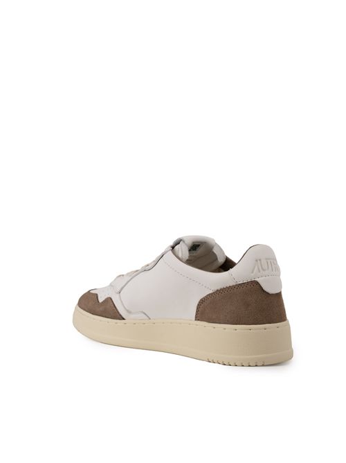 Sneakers Medalist Low in pelle di capra e suede White/Tobacco AUTRY | AULMGS43