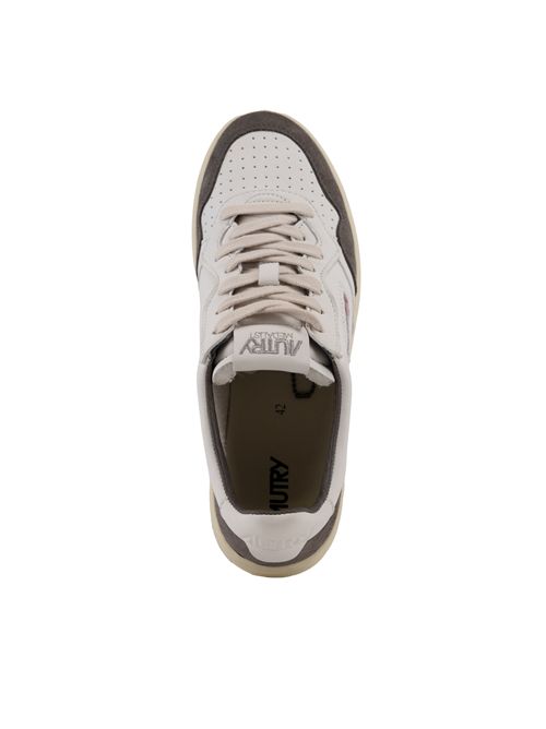 Sneakers Medalist Low in pelle di capra e suede White/Morel AUTRY | AULMGS45
