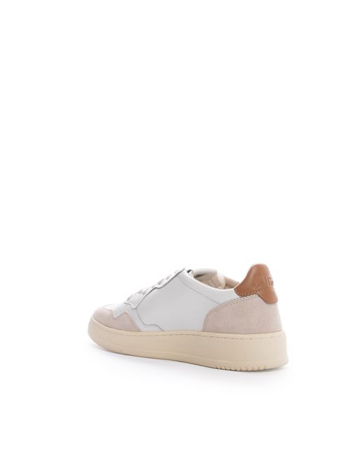 Sneakers Medalist Low in pelle e suede White/Brown sugar AUTRY | AULMLS02