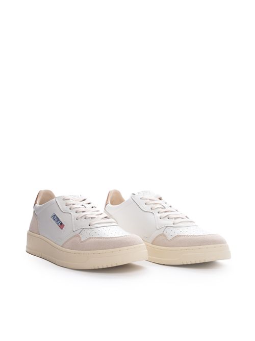 Sneakers Medalist Low in pelle e suede White/Brown sugar AUTRY | AULMLS02