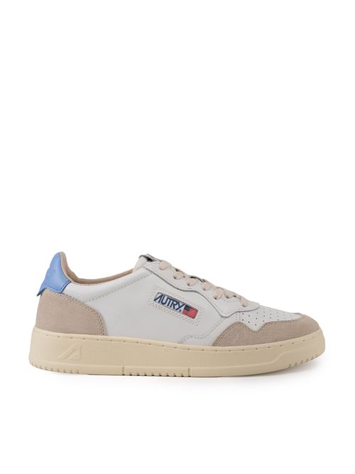 Sneakers Medalist Low in pelle e suede White/Blue AUTRY | AULMLS04
