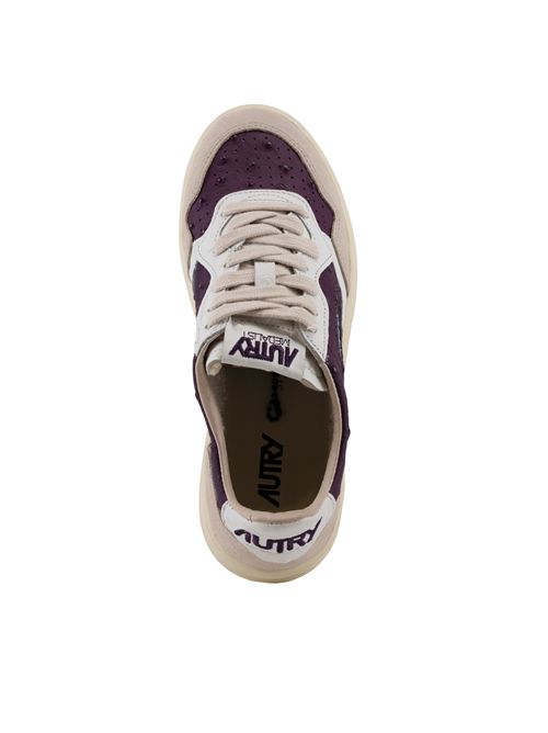 Sneakers Autry Medalist Low in pelle e suede Bordeaux/Sand AUTRY | AULWER01