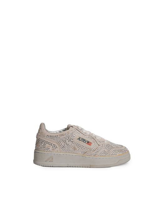 neakers Medalist Low Crystal in suede con micro strass AUTRY | AULWNA01