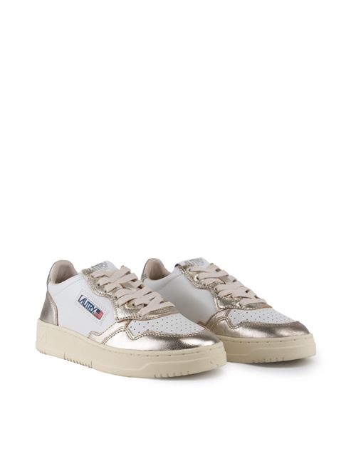Sneakers Medalist Low in pelle bicolor Bianco/Platino AUTRY | AULWWB16
