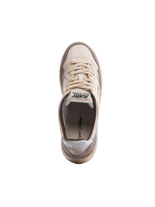 Sneakers Medalist Low Super vintage in pelle e suede Bianco/argento/burned AUTRY | AVLMLS09