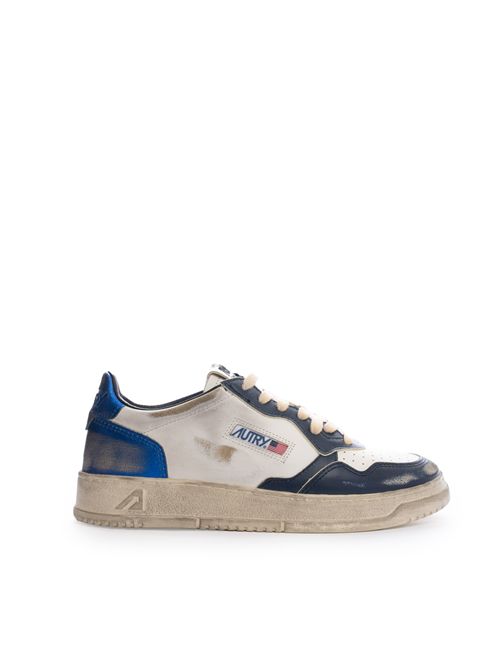 Sneakers Medalist Low Super vintage in pelle bianca/Blu AUTRY | AVLMSV55