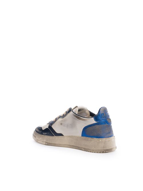 Sneakers Medalist Low Super vintage in pelle bianca/Blu AUTRY | AVLMSV55