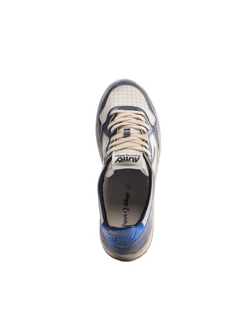 Sneakers Medalist Low Super vintage in pelle bianca/Blu AUTRY | AVLMSV55