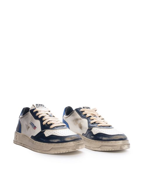 Sneakers Medalist Low Super vintage in pelle bianca/Blu AUTRY | AVLMSV55