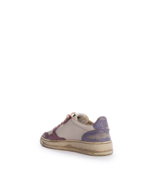 Sneakers Medalist Low Super vintage in pelle Bianco/Fucsia/Violet AUTRY | AVLWMT07