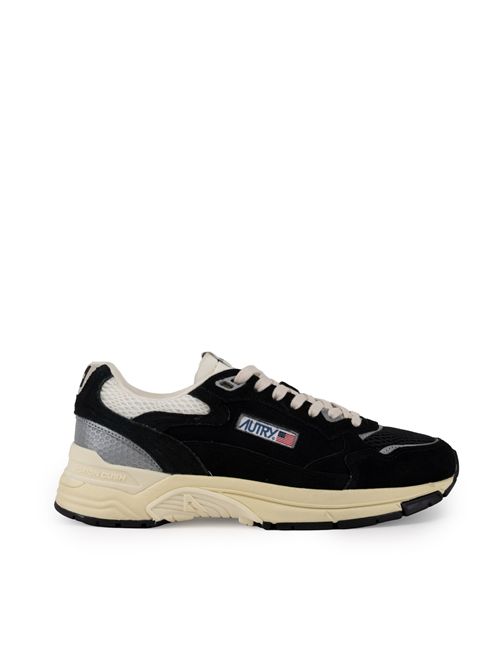 Sneakers Hyperway in mesh e suede Nero/Argento AUTRY | HYLMUM07