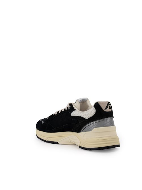 Sneakers Hyperway in mesh e suede Nero/Argento AUTRY | HYLMUM07