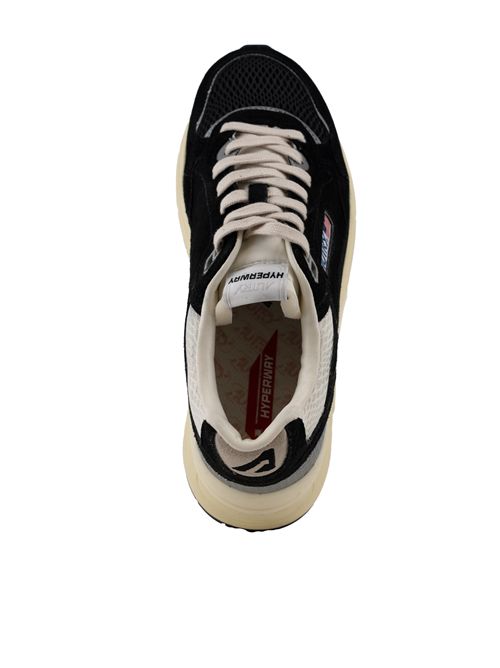 Sneakers Hyperway in mesh e suede Nero/Argento AUTRY | HYLMUM07