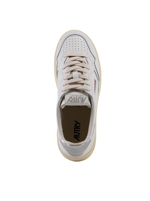 Sneakers Medalist Platform in pelle Bianco/Silver AUTRY | PTLWLL05