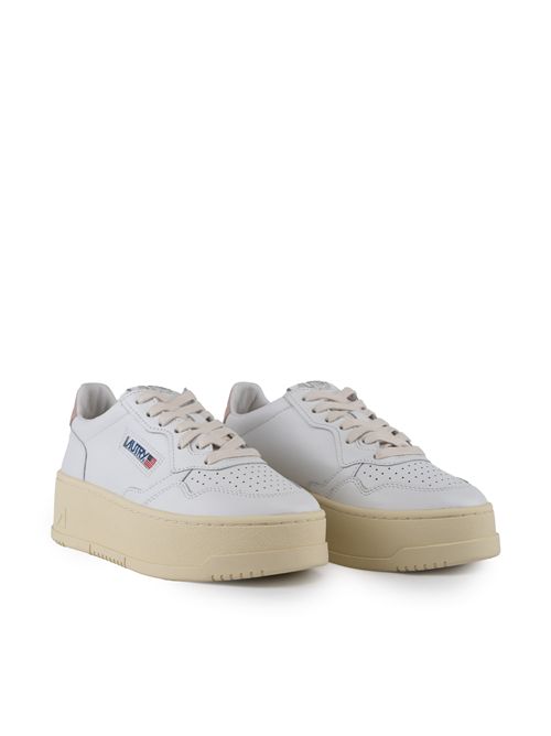 Sneakers Medalist Platform in pelle Bianco/Rosa AUTRY | PTLWLL80