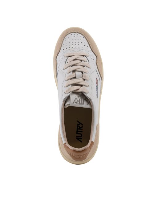 Sneakers Medalist Platform in pelle e suede Bianco/Brown sugar AUTRY | PTLWLS02