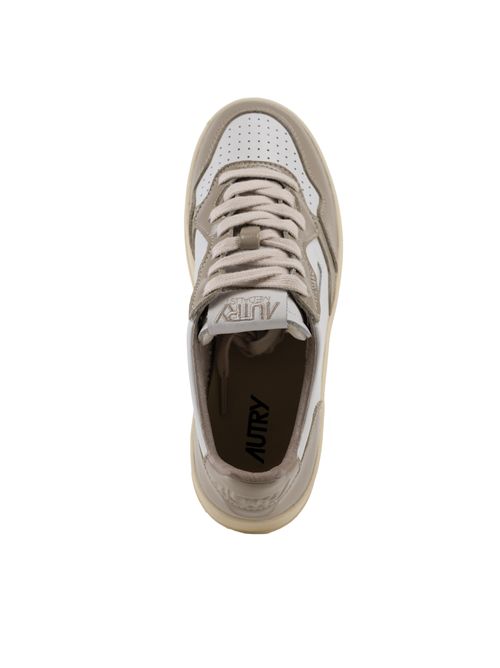 Sneakers Medalist Platform in pelle e vernice Bianco/Tortora AUTRY | PTLWRT05