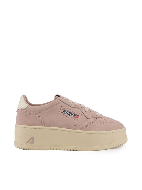 Sneakers Medalist Platform in suede Silk/White AUTRY | PTLWUH03
