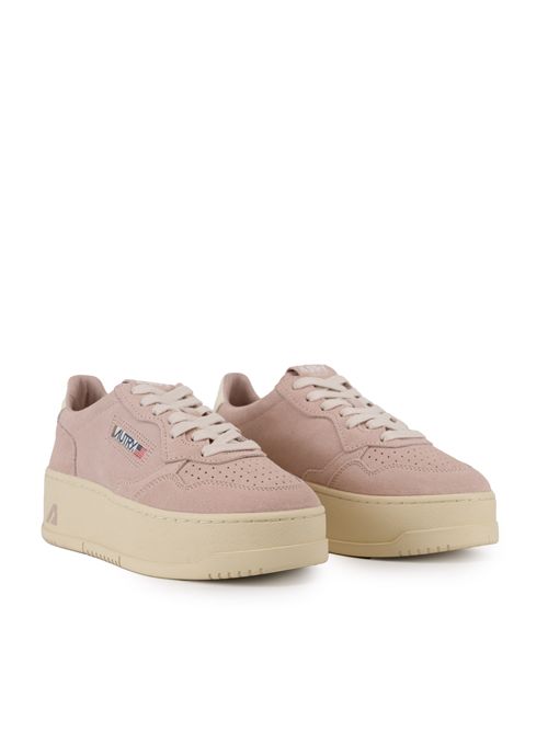 Sneakers Medalist Platform in suede Silk/White AUTRY | PTLWUH03