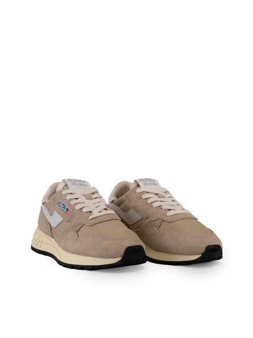 Sneakers Reelwind Low in nylon e suede craquele Pepper e bianca AUTRY | WWLWNC08