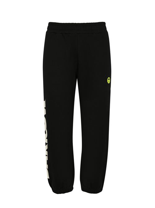 Pantalone in cotone con stampa logo laterale Black Barrow | F5BWUAFP060110
