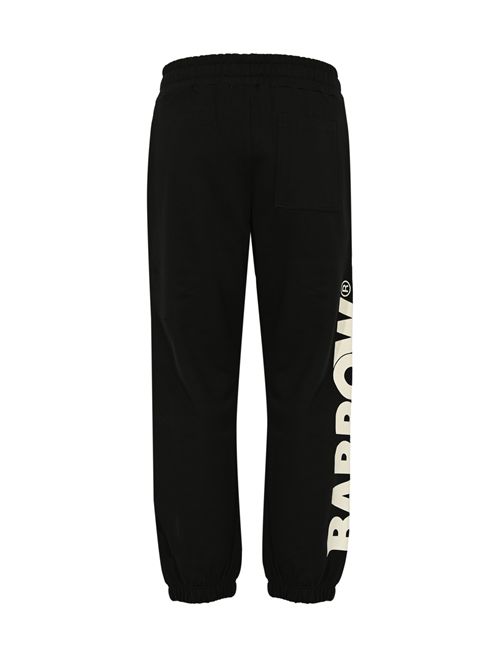 Pantalone in cotone con stampa logo laterale Black Barrow | F5BWUAFP060110