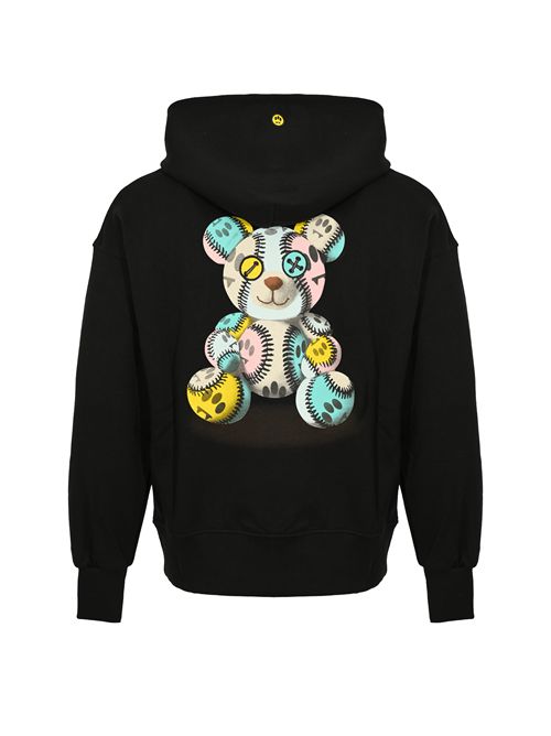 Felpa Baseball Bear in cotone Nero Barrow | F5BWUAHS051110