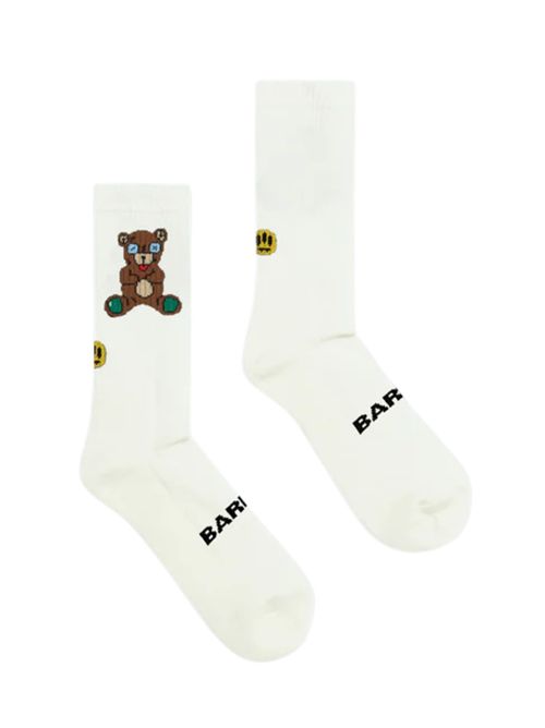 Calzini in misto cotone con logo teddy bear Bianco Barrow | F5BWUASO057013