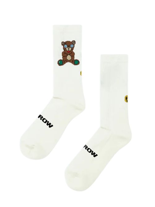 Calzini in misto cotone con logo teddy bear Bianco Barrow | F5BWUASO057013