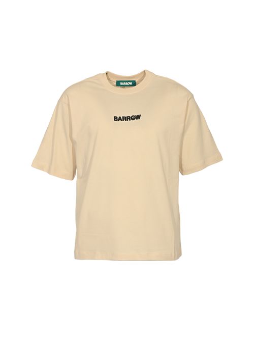 T-shirt in jersey di cotone con stampa Teddy Crema Barrow | F5BWUATH049013