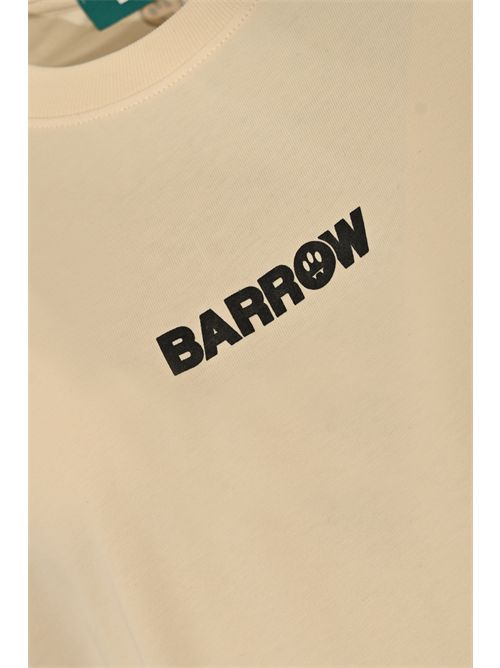 T-shirt in jersey di cotone con stampa Teddy Crema Barrow | F5BWUATH049013