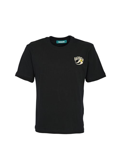 T-shirt in cotone con stampa Teddy baseball Nero Barrow | F5BWUATH053110