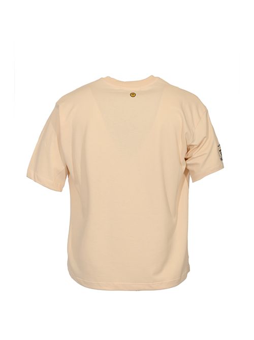 T-shirt in cotone con stampa Napoli Crema Barrow | F5BWUATH076013