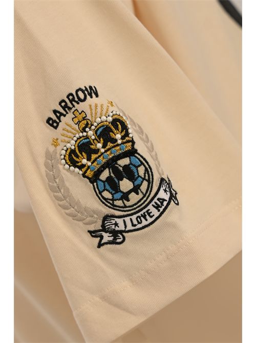 T-shirt in cotone con stampa Napoli Crema Barrow | F5BWUATH076013