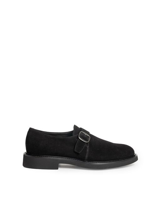 Mocassino mono fibbia in suede marrone terre Nero DOUCAL'S | DU1485GENOUF009NN00